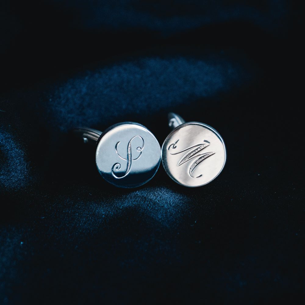 Sterling Silver Monogram Cufflinks (set of 2 pcs.)