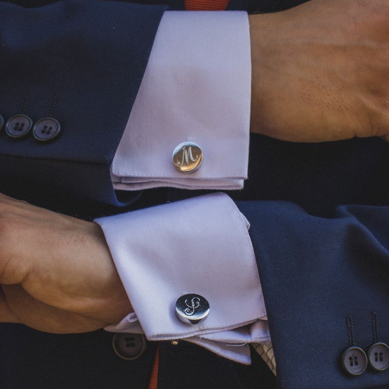 Sterling Silver Monogram Cufflinks (set of 2 pcs.)