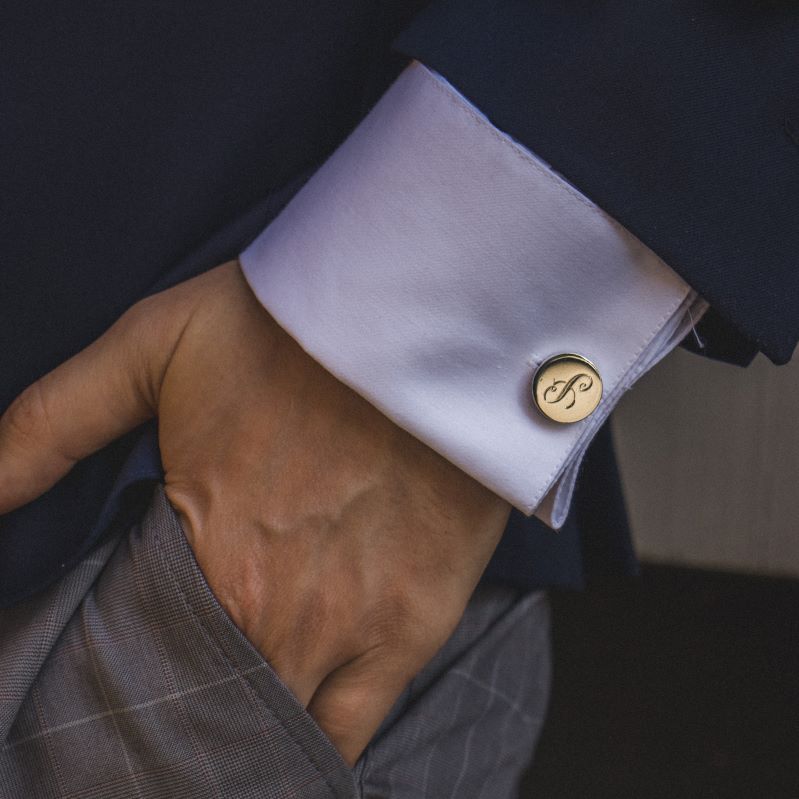 Sterling Silver Monogram Cufflinks (set of 2 pcs.)